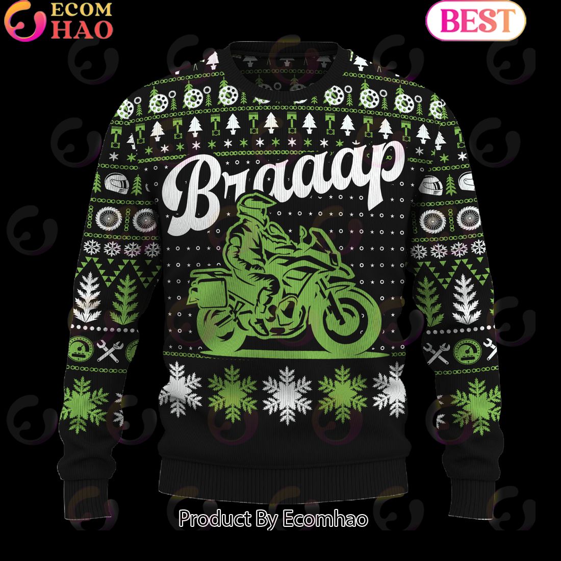 Braaap Freedom Cruiser Christmas Sweater