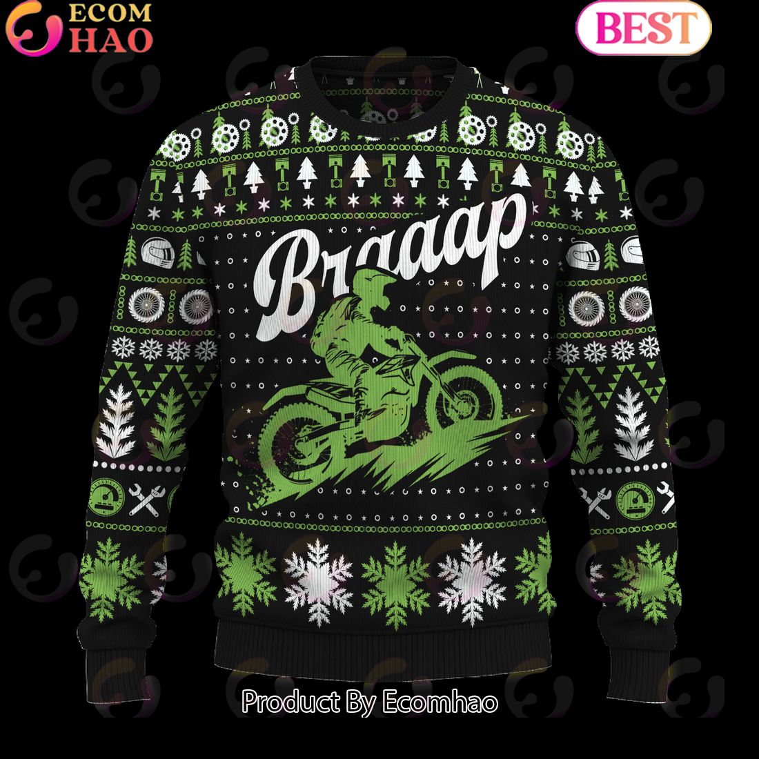 Braaap Jetki Ugly Christmas Sweater