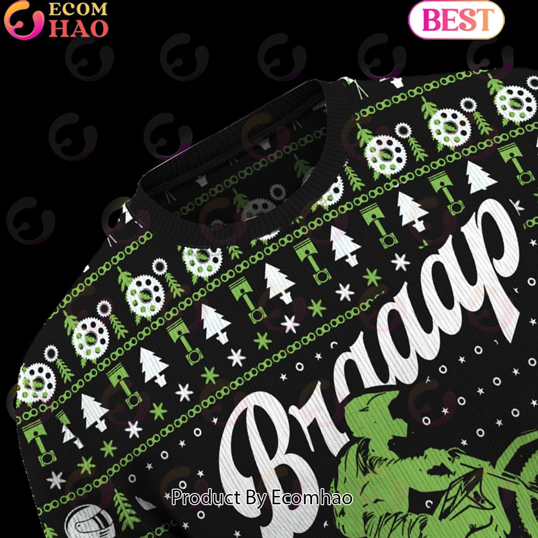 Braaap Hill Climb Motobike Ugly Christmas Sweater