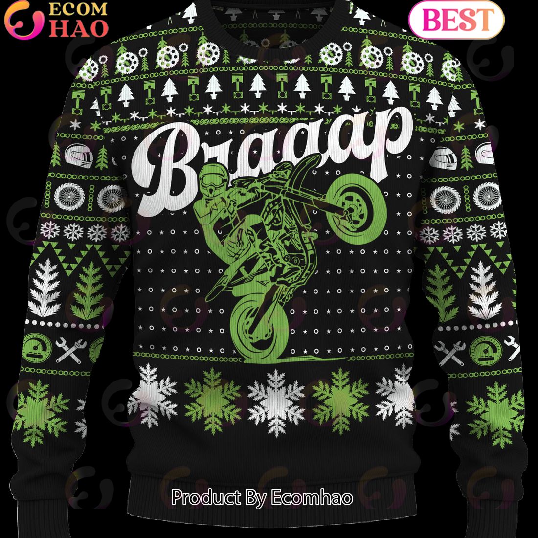 Braaap Moto Momentum 250 Ugly Christmas Sweater