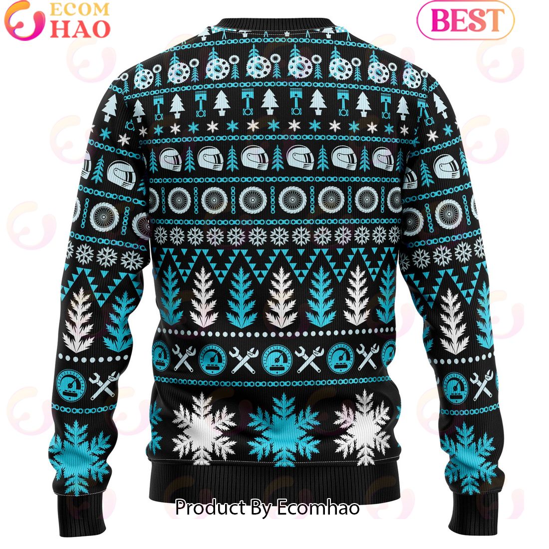 Braaap Moto Ugly Christmas Sweater – Blue Version