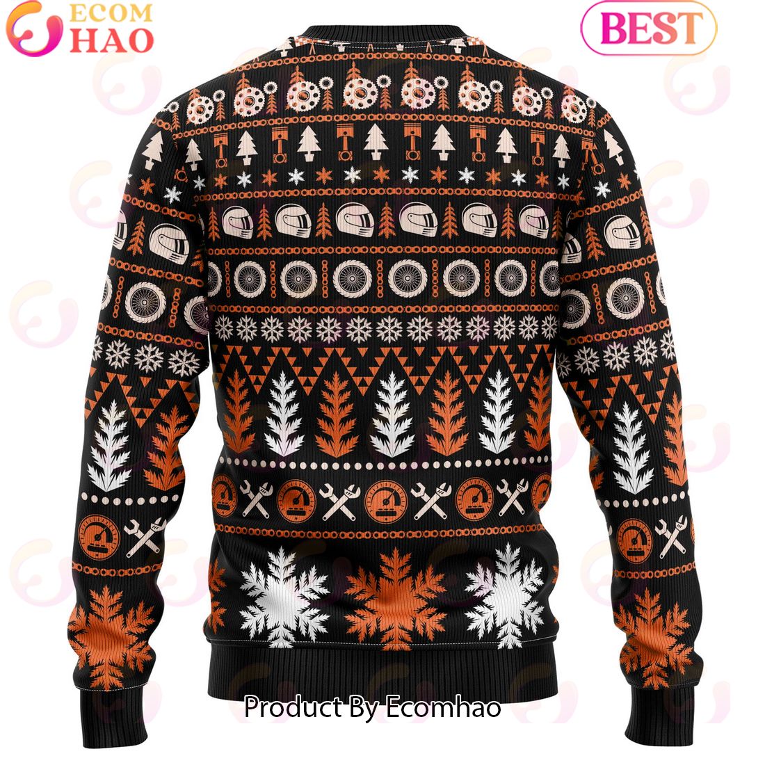 Braaap Moto Ugly Christmas Sweater – Orange Version