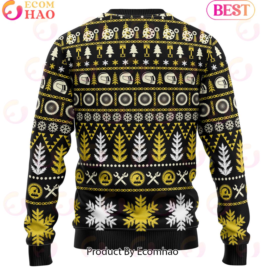 Braaap Moto Ugly Christmas Sweater – Yellow Version