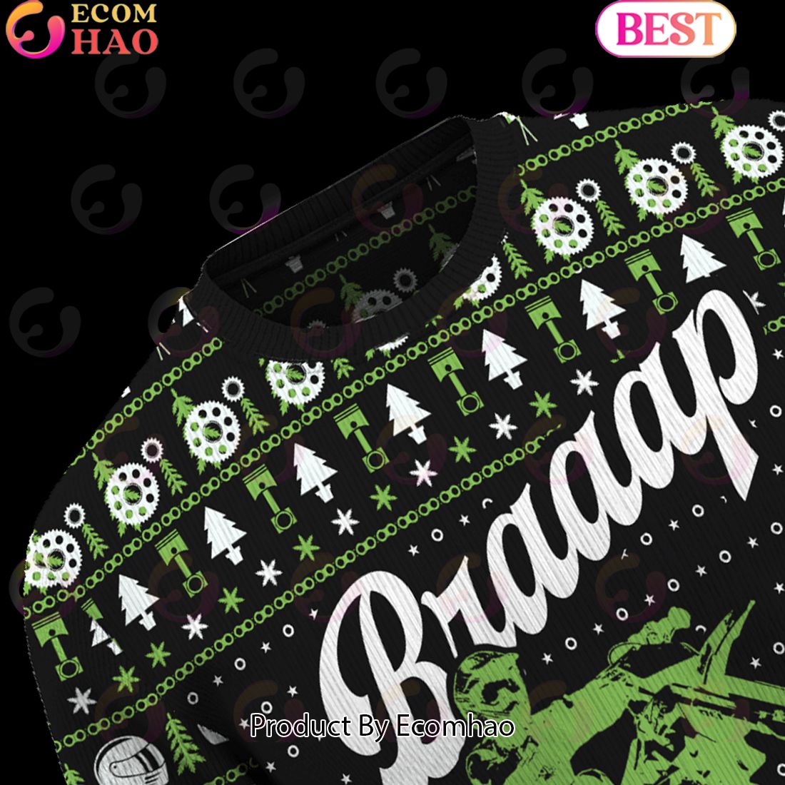 Braaap Motobike Ugly Christmas Sweater