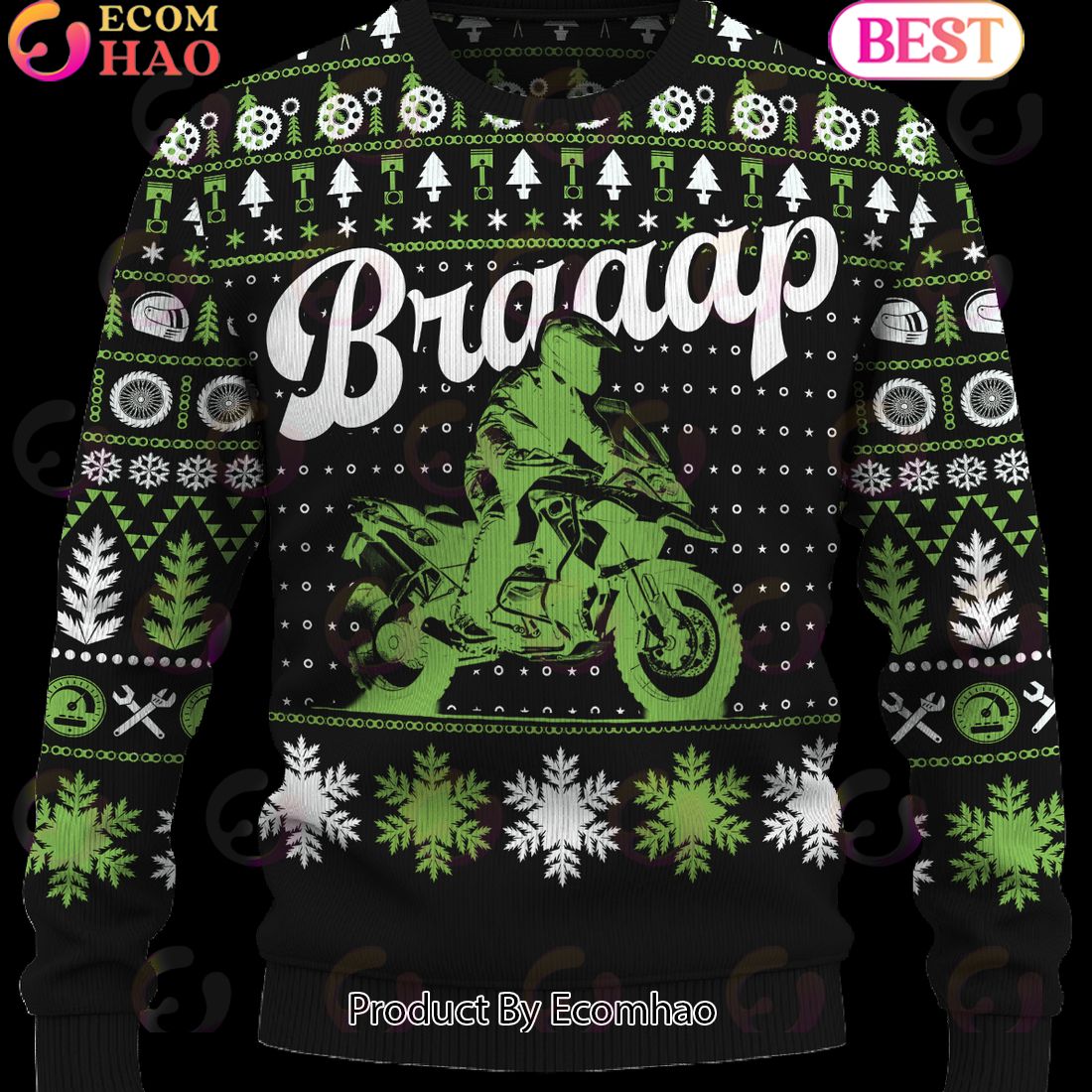 Braaap Motorrad Adventure Christmas Sweater