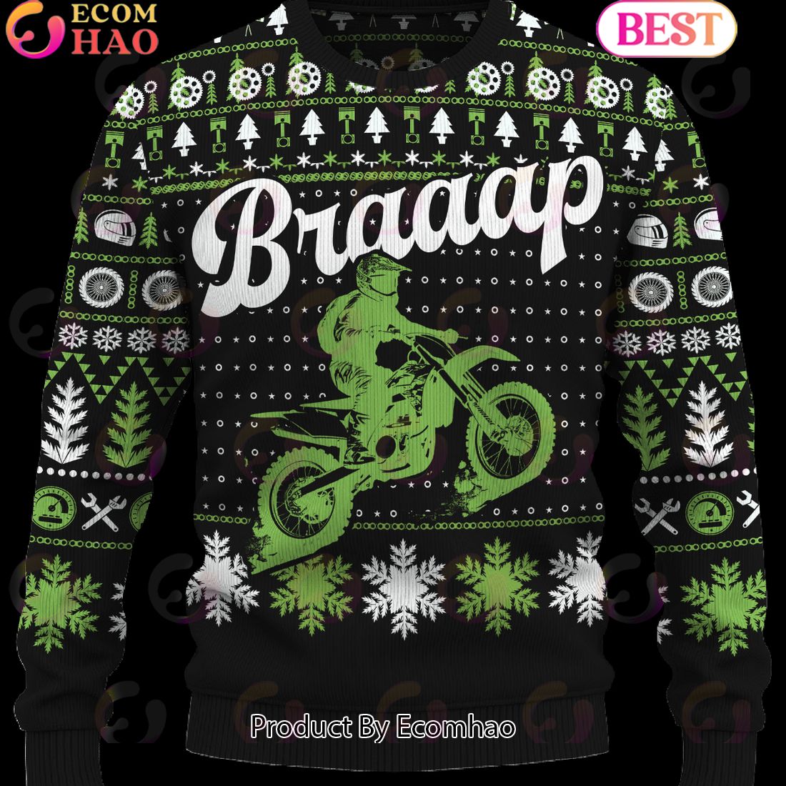 Braaap Off-Road Rush 250 Ugly Christmas Sweater