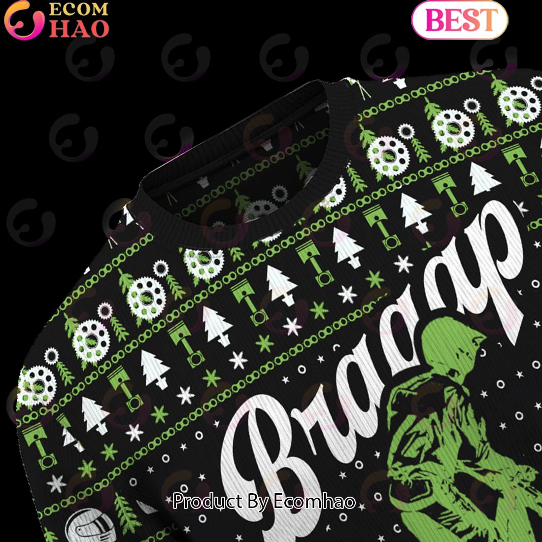 Braaap Trials Bike Ugly Christmas Sweater