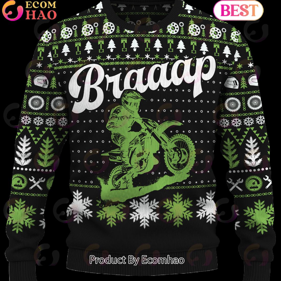 Braaap Youth Dirt Bike  100 Ugly Christmas Sweater