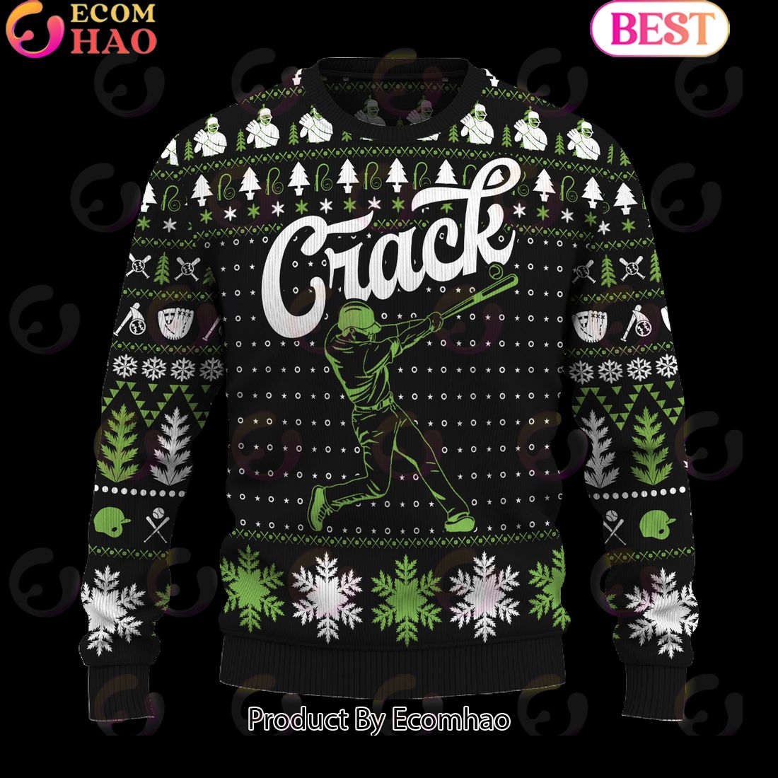 Flamingo Candy Cane Ugly Christmas Sweater