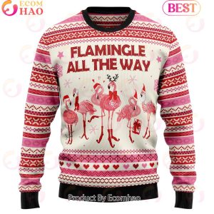 Flamingo Flamingle All The Ways Ugly Christmas Sweater