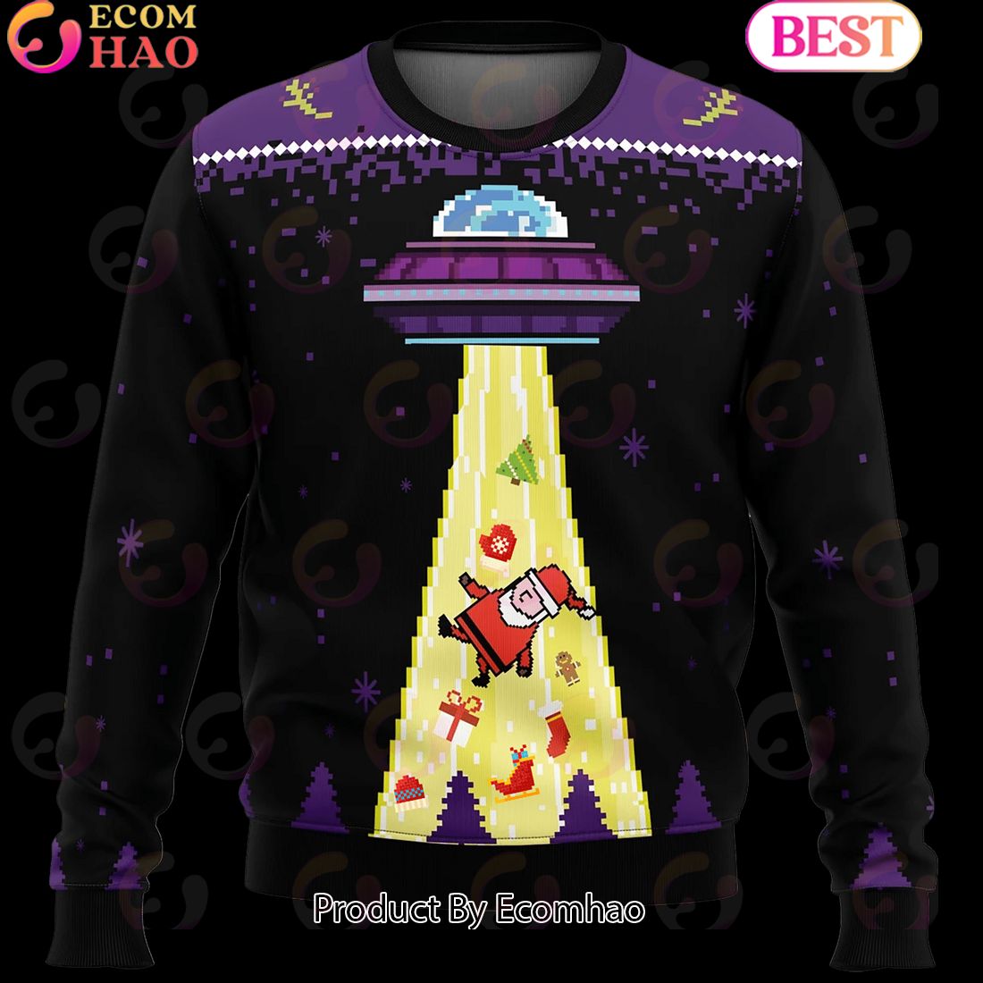 Crack Baseball Ugly Christmas Sweater