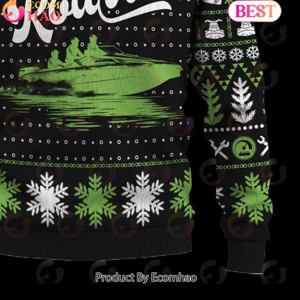 Roarrr Drag Boat Racing Ugly Christmas Sweater