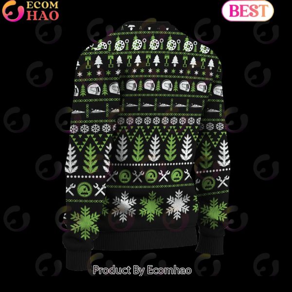 Roarrr Drag Boat Racing Ugly Christmas Sweater