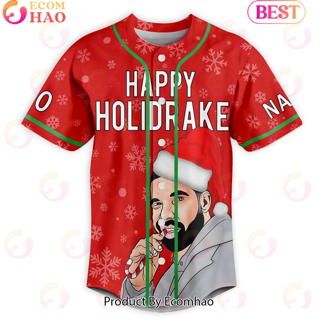 Happy Holidrake I Know When Those Sleigh Bell Ring Custom Baseball Jersey