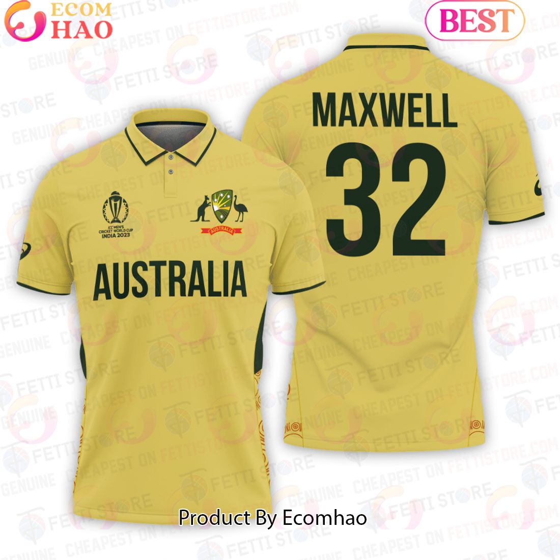 Glenn Maxwell Australia Men National Cricket Team Cricket World Cup 2023 Polo Shirt