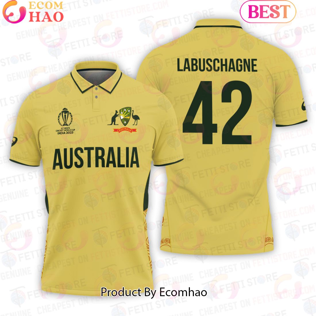 Marnus Labuschagne Australia Men National Cricket Team Cricket World Cup 2023 Polo Shirt