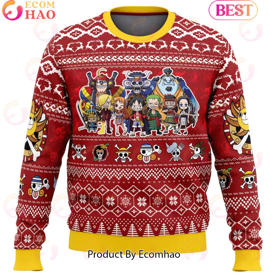 Merry Mugiwara Pirates One Piece Ugly Christmas Sweater Perfect And Unique Gifts For Adults Kids On Christmas