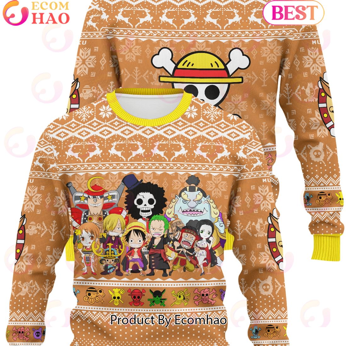 One Piece Merry Mugiwara Pirates Ugly Christmas Sweater Perfect And Unique Gifts For Adults Kids On Christmas