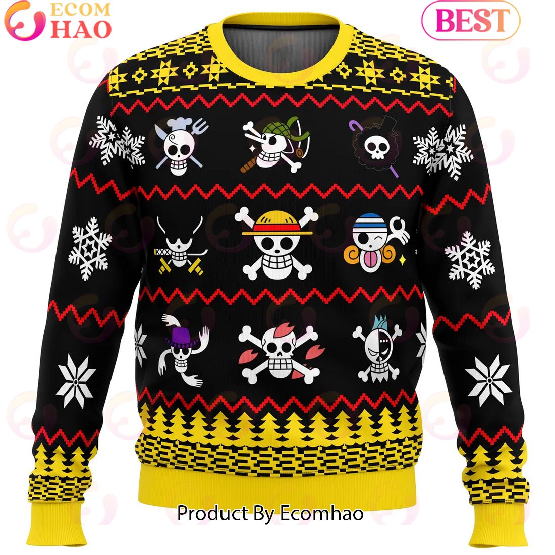 One Piece One Piece Flags Ugly Christmas Sweater Perfect And Unique Gifts For Adults Kids On Christmas