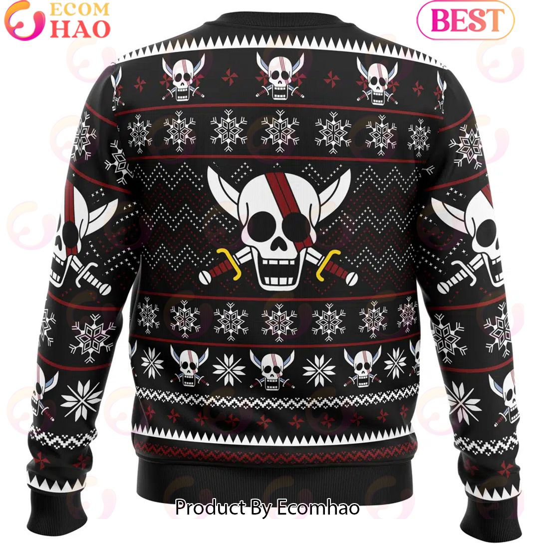 Red Hair Pirates Christmas One Piece Ugly Christmas Sweater Perfect And Unique Gifts For Adults Kids On Christmas