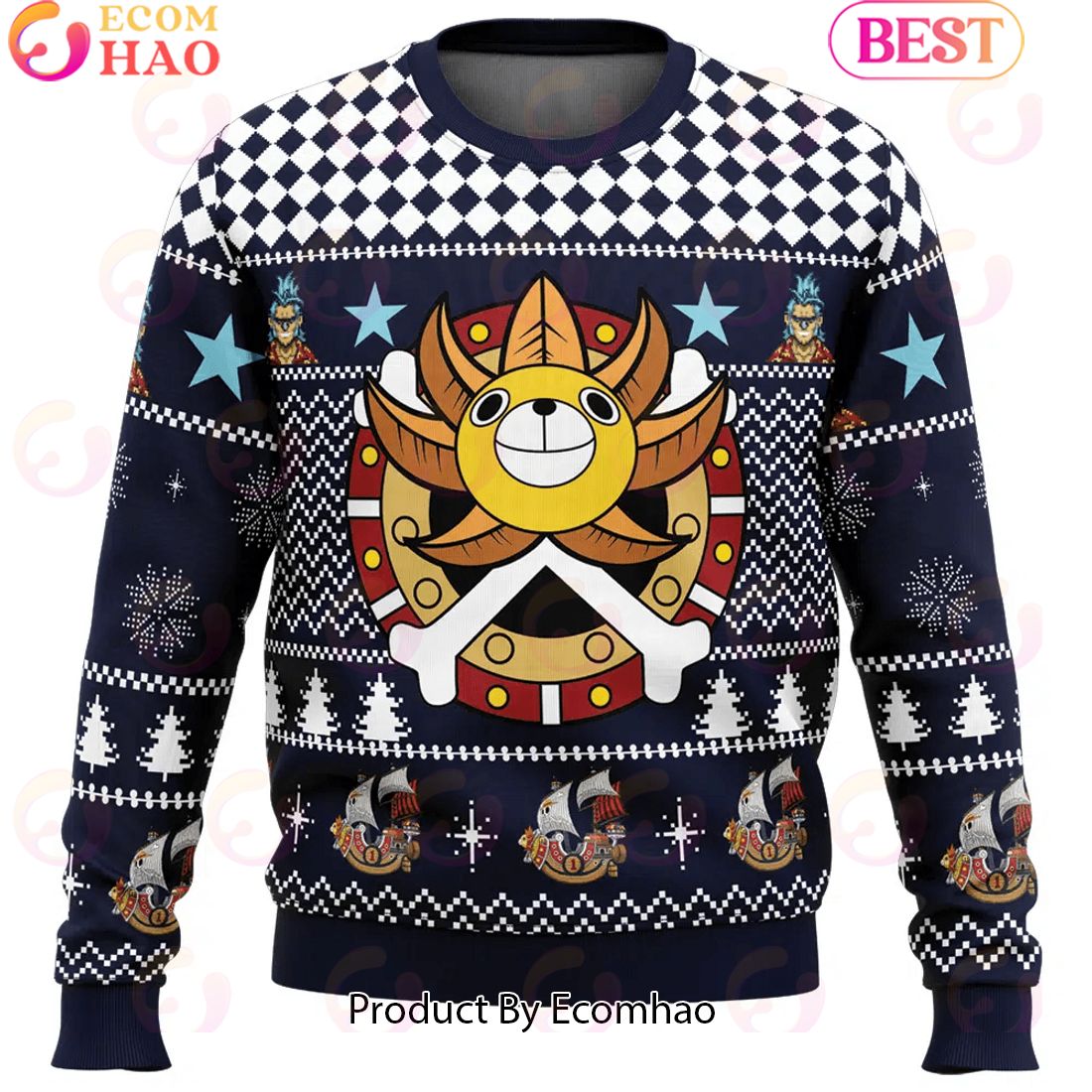 Thousand Sunny One Piece Ugly Christmas Sweater Perfect And Unique Gifts For Adults Kids On Christmas