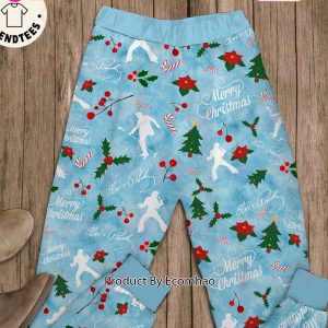 Always Elvis Blue Christmas Lyrics Pajamas Set