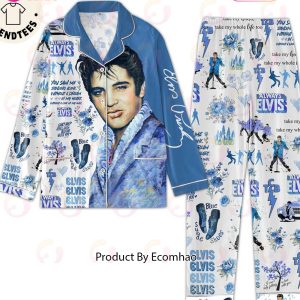 Always Elvis Blue Moon Lysrics Design Pajamas Set