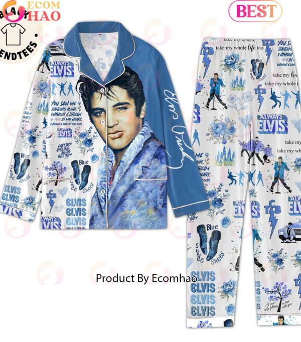 Always Elvis Blue Suede Shoes Pajamas Set