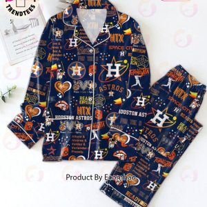 AVAILABLE Astros La Tormenta Jeremy Pena Star Design Dark Blue Pajamas Set