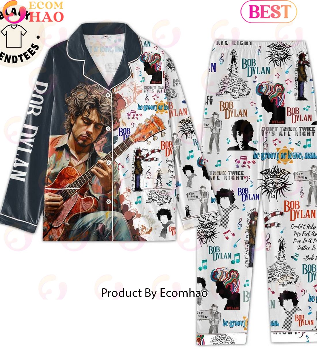 Black Veil Brides Portrait Design Pajamas Set