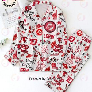 Detroit Red Wings Larkin Hockey Pajamas Set