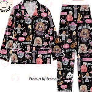 Dolly For President Rockstar Black Pajamas Set