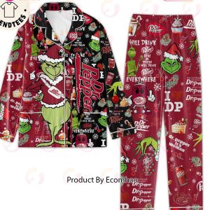 Dr Pepper Grinch Christmas Design Pajamas Set