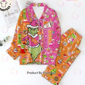 Dunkin Donuts Grinch Merry Christmas Design Pajamas Set