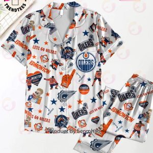 Edmonton Hockey Olders Mcjesus Design Pajamas Set