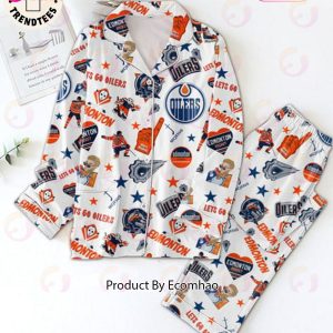 Edmonton Hockey Olders Mcjesus Design Pajamas Set