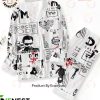 Bad Bunny Boy Riding A Horse Christmas Design Pajamas Set