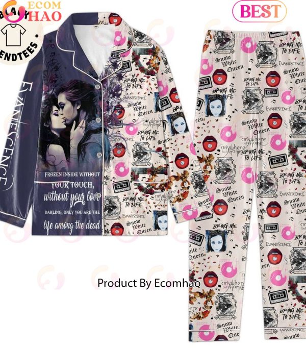 Evanescence Bring Me To Life Lyrics Portrait Deisgn Pajamas Set