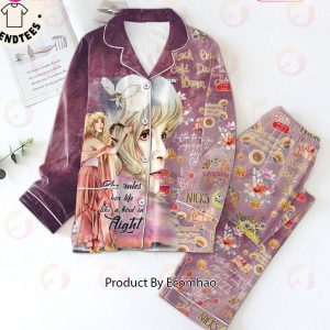 Fleetwood Mac – Rhiannon Lyrics Portrait Flower Design Pajamas Set