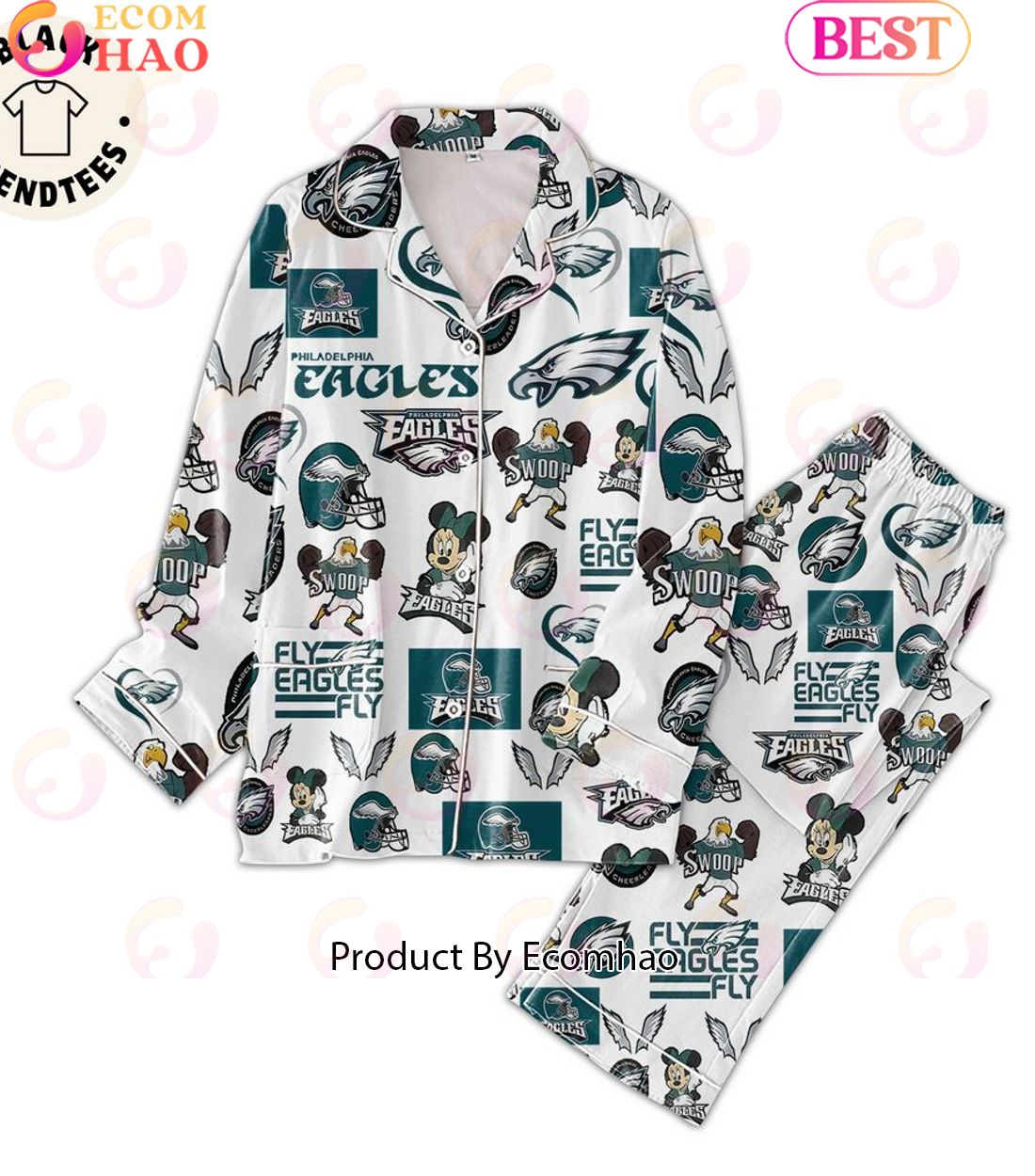 Fly Eagles Swoop Mickey Design Pajamas Set