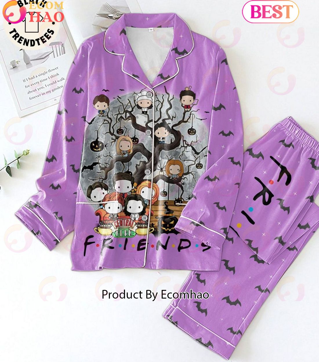 Happy Spooky Halloween Its Just Bunch Hocus Focus Purple Pajamas Set