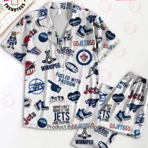 Fueled With Passion Winnipeg Hockey Pajamas Set