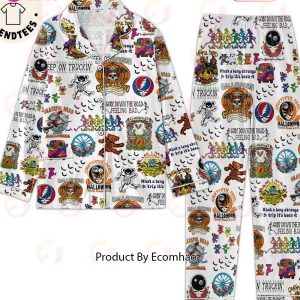 Grateful Dead Halloween Button Down Pajamas Set