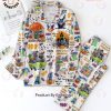 Grateful Dead Halloween Button Down Pajamas Set