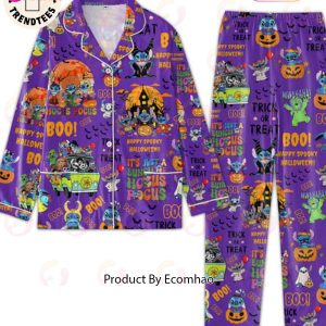 Happy Spooky Halloween Its Just Bunch Hocus Focus Purple Pajamas Set