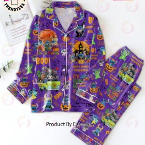 Happy Spooky Halloween Its Just Bunch Hocus Focus Purple Pajamas Set