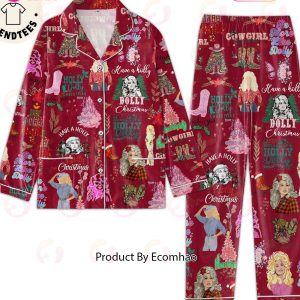 Have A Holly Dolly Christmas Portrait Design Pajamas Set
