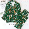 Go Canes U Of Miami 24 Rainbow Design Orange Pajamas Set