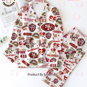 Hellla Faithful 49ers San Francisco Niners White Pajamas Set