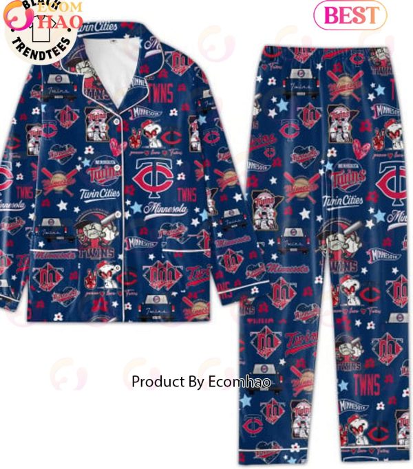Minnesota Twins Cities American League Blue Pajamas Set